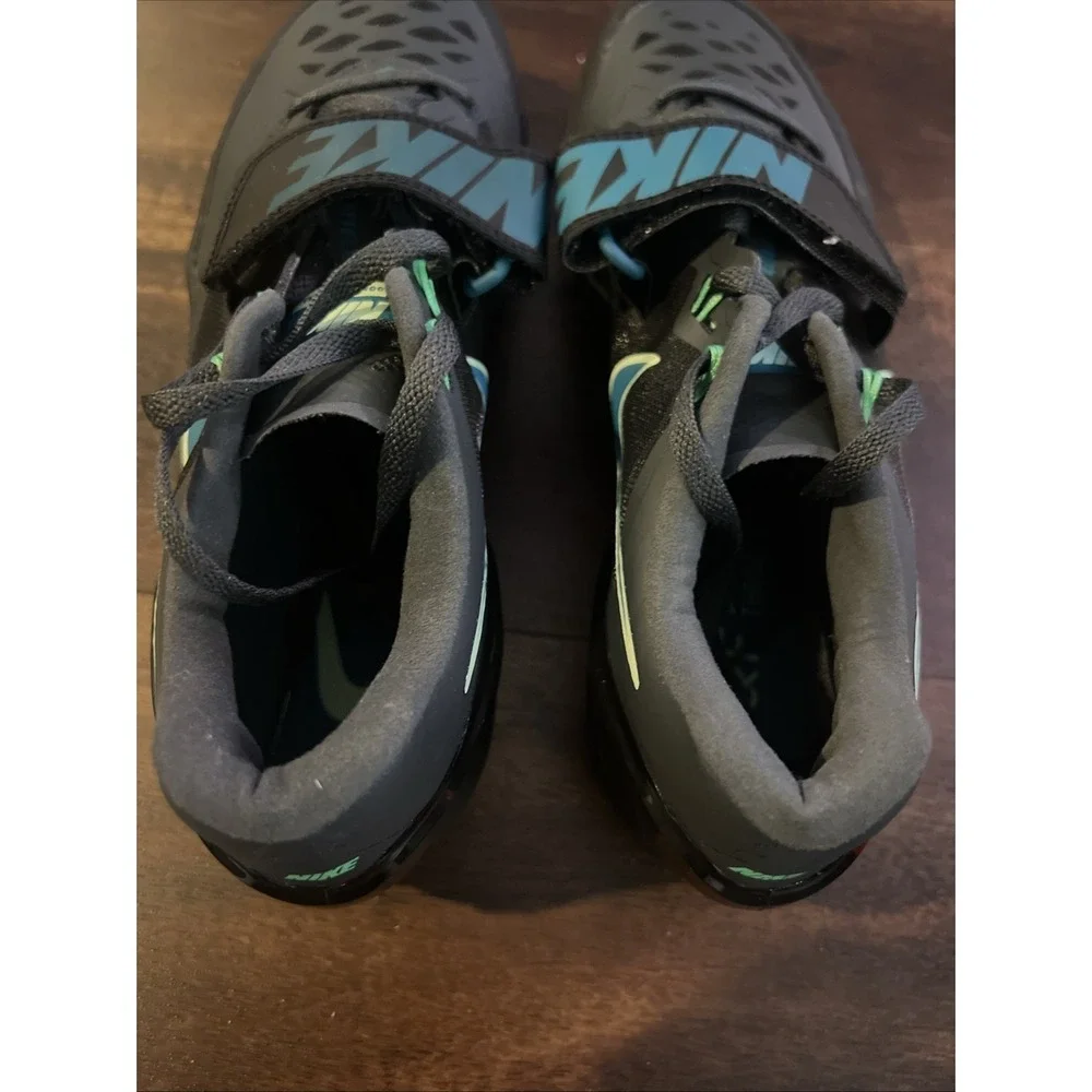 New Nike Zoom Rotational Thrower Track Shoes‎ Mens Size 7.5 Black Teal
